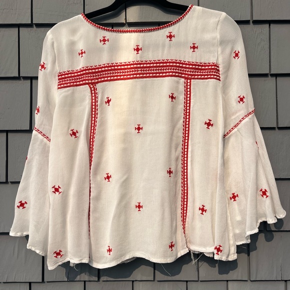 Anthropologie x Floreat Boho Embroidered Blouse Size 2 - Picture 3 of 3